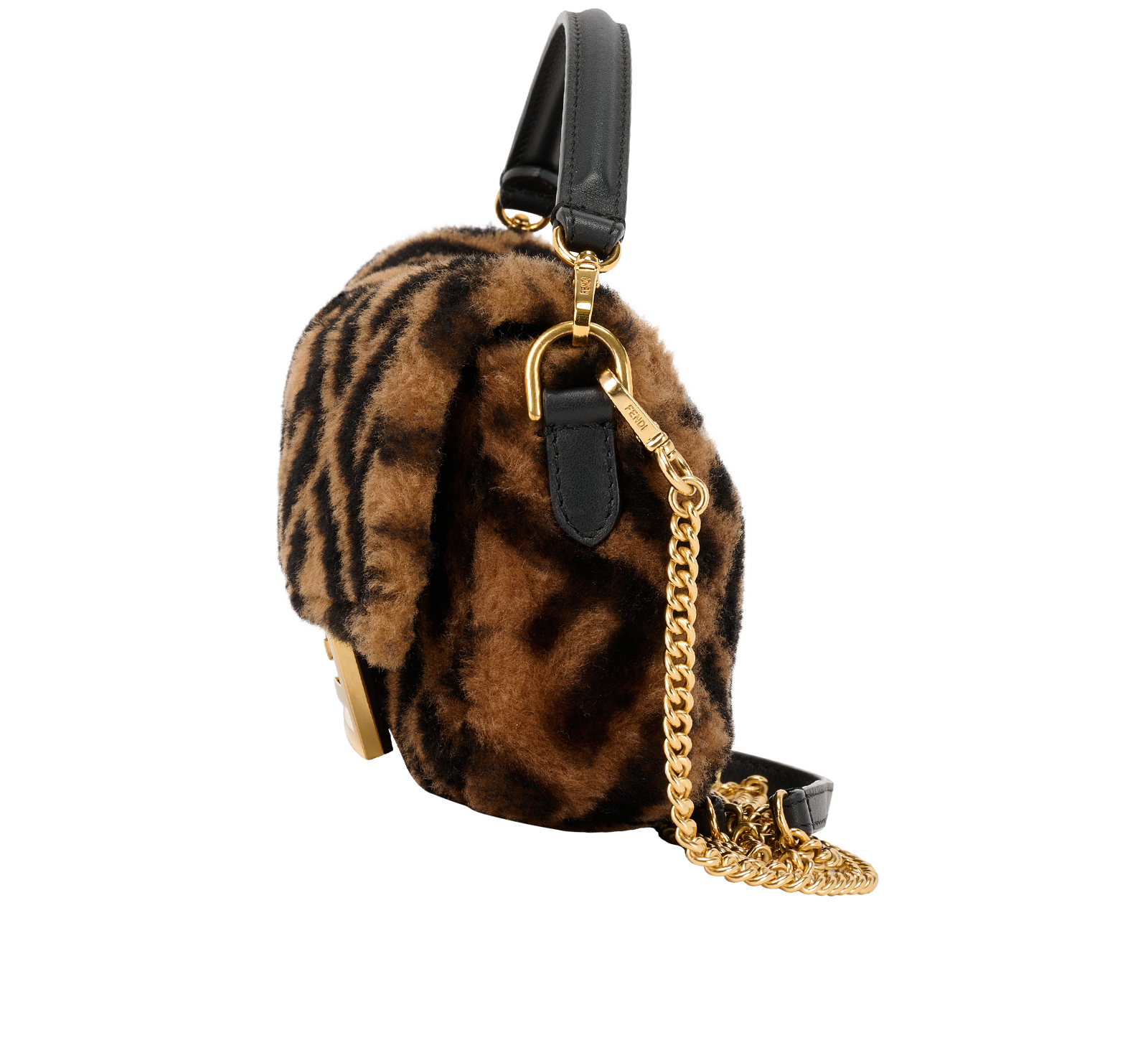 Zucca Baguette, &pound;995, Handbags, Brown, Leather/Shearling, Bottom view